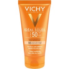 1001 Capital Soleil Tinted Dry Touch Renkli Dokulu Yüksek Korumalı Yüz Emülsiyonu Spf 50, 50.0 ml | R
