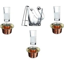 1001 Rakı Ehlikeyf Buz Kovası Set 8 Parça 3 Kişilik 8697JH54748490573