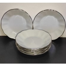 1001 Porselen 6'lı Yaldız Çay Tabak 11 cm (6 Adet) 8697263544758