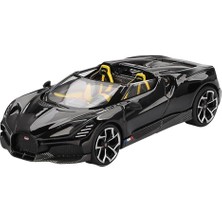 1001 Mini-Gt MGT01058-L - Bugatt. W16 Mistral Black 2024 - Ölçek 1:64 - Araba Modeli