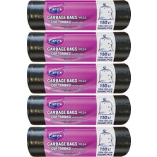 1001 Professional 10'lu Çöp Torbası Hantal Boy 100 x 150 cm Beşli Paket
