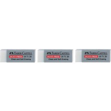 Faber-Castell Silgi, Plastik, Gri, 3 Adet