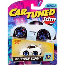 1001 Mgae Cartuned Jdm Seri 2 1993 Toyota Supra A90 Diecast Koleksiyon Arabası, Beyaz, Metal Gövde