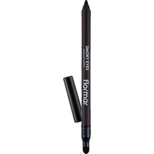 1001 Smoky Eyes Mat Bitişli & Suya Dayanıklı Sünger Başlıklı Göz Kalemi