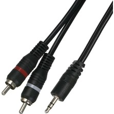 1001 9447S 3.5mm Stereo To 2rca Aux Ses Kulaklık Çevirici Kablosu (1.8 Metre) 2 x Rca (Analog Ses) - 3.