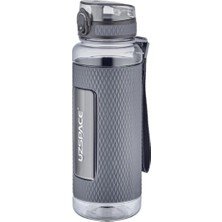 1001 Fiftyfifty 1100ML -Mega Büyük Boy- Tritan Su Matarası Silikon Korumalı Kaydırmaz Gövde Gri
