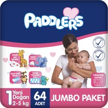 1001 Yenidoğan Bebek Bezi 1 Numara (2-5 Kg) 64 Adet – Jumbo Paket