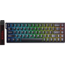 1001 WIN68 He Manyetik Klavye Rapid Trigger Graywood Swtich 8000Hz Rgb Tkl Hot Swap Oyuncu Klavyesi Siyah