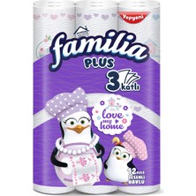 1001 Familia Plus 3 Katlı Love My Home 12'li Desenli Kağıt Havlu (1 x 12 Rulo)