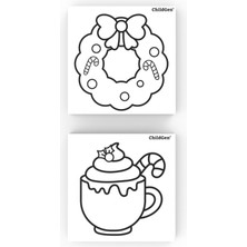 1001 2'li Tuval Set Baskılı (Fincan ve Süs) 20X20CM