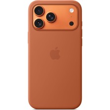 1001 iPhone 17 Pro Max Için Magsafe Özellikli Silikon Kılıf - Terra Cotta ​​​​​​​