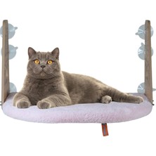 1001 Cam Yatağı Vantuzlu Kedi Cam Yatağı Pugalo Vantuzlu Yatak (Pembe)