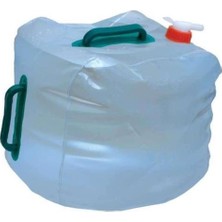 1001 C889 Katlanabilir Su Bidonu, 20 L, Musluklu Kapak, Beyaz