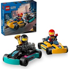 1001 City Go-Kartlar ve Yarış Sürücüleri 60400 | 5 Yaş ve Üzeri Çocuklar Için 2 Sürücü Minifi
