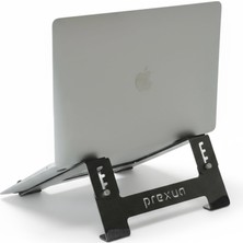 1001 Prexua Stepper Laptop Standı - Notebook Yükseltici Altlık - Metal - Siyah - STP4025 (Siyah, Mediu