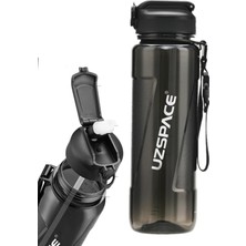1001 Fiftyfifty Pipetli 1000ML -Büyük Boy- Tritan Su Matarası Siyah