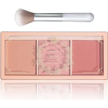 1001 Xspring Allık Paleti, 3'ü 1 Arada Renkli Mat Yüz Allığı Makyaj Pudrası, Mat Pembe Allık, Uzu