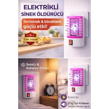 1001 Elektrikli Sinek Savar - Uv Işıklı Priz Tipi Sessiz Böcek Öldürücü Cihaz - Sinek Kovucu