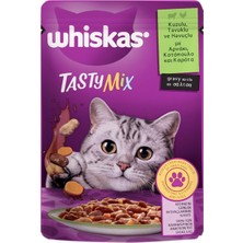 1001 Pouch Tastymix Sos Içinde Kuzulu Tavuklu ve Havuçlu Yetişkin Kedi Konservesi 85 gr