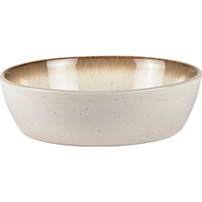 1001 Çorba Kasesi, Toprak Çorba Kasesi, 18 cm Çapında, Krem/krem