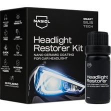 1001 Headlight Restorer Nano Seramik Far Yenileme ve Koruma Kiti-3 Yıl DAYANIM-10ML-FAR Temizleme