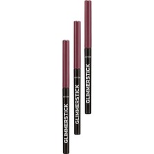1001 Glimmersticks Asansörlü Açılıp Kapanabilen Göz Kalemi Majestic Plum Üçlü Set