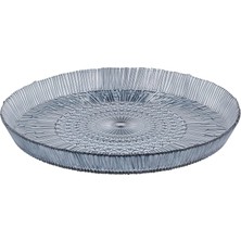 1001 Bıtz Kusintha Servis Tabağı Yuvarlak Mavi 3 cm - Çap:30 cm