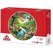 1001 Monarkın Bahçesi 570 Parça Round Puzzle
