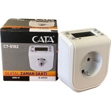 1001 CT-9182 Dijital Zaman Saati, 3680 W, Beyaz
