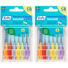 1001 Blister X-Soft Diş Arayüz Fırçası (1x 6 Adet) Karışık Set (2 Paketi)