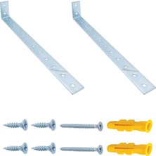 1001 Mr.bracket Deprem Güvenliği Dolap Sabitleme Aparatı Seti 20X40X240MM - Mobilya Portmanto Gardıro