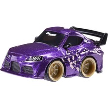 1001 Mgae Cartuned Jdm Seri 1 2022 Toyota gr Supra, Mor, Diecast Metal Oyuncak Araba, Koleksiyon Figürü