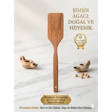 1001 Şimşir Ahşap Spatula, Doğal ve Hijyenik, Bakteri Barındırmaz, 6X30 Cm, Pilav Kaşığı ve Yem
