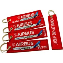 1001 Airbus A380 A350 A340 A330 Remove Before Flight Anahtarlık 4 Lü Set