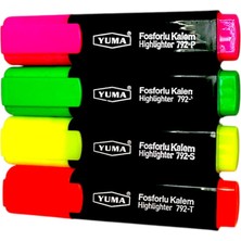 1001 Feyza Yapı Yuma Fosforlu Blisterli Kalem 4 Lü YM-792-4