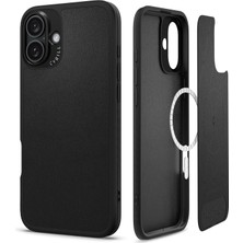 Cyrill Ciel By Cyrıll iPhone 16 ile Uyumlu Magsafe Kılıf Kajuk Mag Vegan Deri Siyah Kapak - Acs