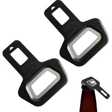 1001 2 Oto Aksesuar Parçası, Oto Koltuk Kemer Kilidi (4,8 * 6,4 Cm), Şişe Açacağı Anahtarlık (Siy