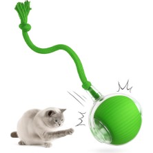 1001 Akıllı Kedi Oyuncağı – Otomatik Yuvarlanan Interaktif Top, Hareketli Kuyruklu, USB Şarjlı,