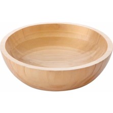 1001 Doğal Bambu Salata Kasesi – 20CM & 25CM Çap Seçenekli El Yapımı Derin Ahşap Servis ve Karı�