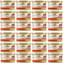 1001 Gold Çifte Lezzet Sığır Etli & Tavuklu Yaş Kedi Maması (24 x 85 Gr)