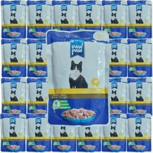 1001 Yetişkin Kedi Somonlu Pouch Yaş Mama 85 gr x 24 Adet