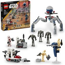 1001 Star Wars Klon Trooper ve Savaş Droidi Savaş Paketi Seti 75372 | 7 Yaş ve Üzeri Kız ve Erkek Ç
