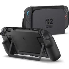 1001 Nintendo Switch 2 ile Uyumlu Kılıf Dual Grip Stand Özellikli Siyah - ACS09310 (Spigen Tr Garantil