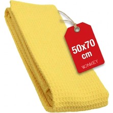 1001 Kareli Oto Kurulama Havlusu, Waffle Stil Araç Yıkama Bezi, Mikrofiber Araba Havlusu 50X70 cm