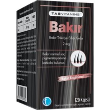 1001 Bakır 120 Bitkisel Kapsül Bakır Bisglisinat 2 Mg
