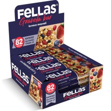 1001 Granola Bar Kırmızı Meyveli, 23 Gram, 12 Adet