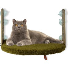 1001 Cam Yatağı Vantuzlu Kedi Cam Yatağı Pugalo Vantuzlu Yatak (Yeşil)