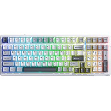1001 F99 3 Modlu Rgb Hot Swap Mekanik Linear Graywood V3 Switch Kablosuz Makrolu Klavye Gri