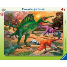 1001 42 Parça Büyük Çerçeveli Spinosaurus, Dinozor Puzzle