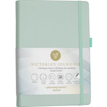 1001 Sert Kapak Planlayıcı Noktalı Defter, 14X20 cm - Mint Yeşil